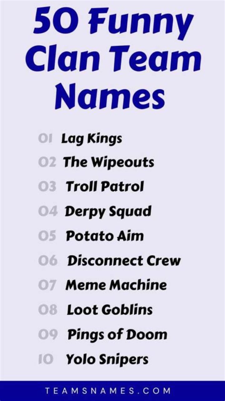 100+ Funny Clan Names for COC, COD, Clash Royale Destiny 2, Pubg Player