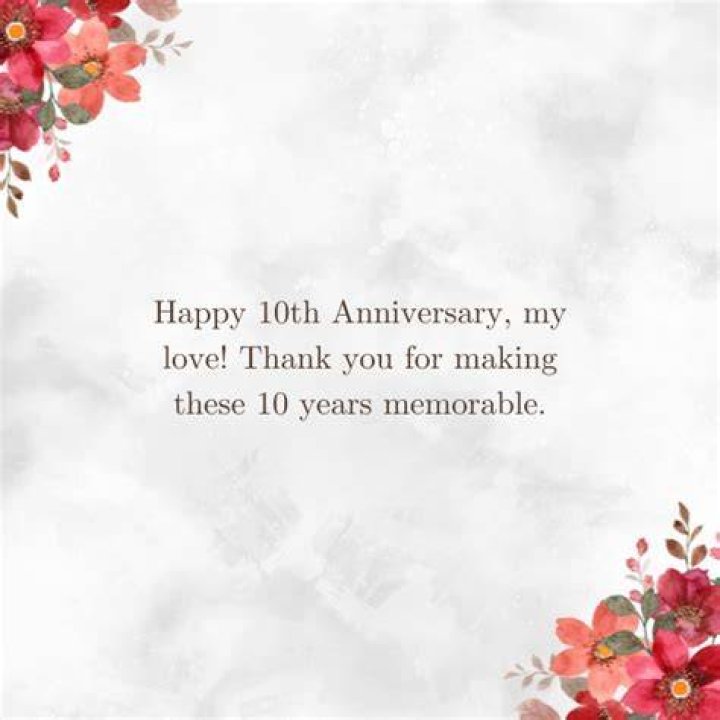10th Anniversary Sayings For Husband