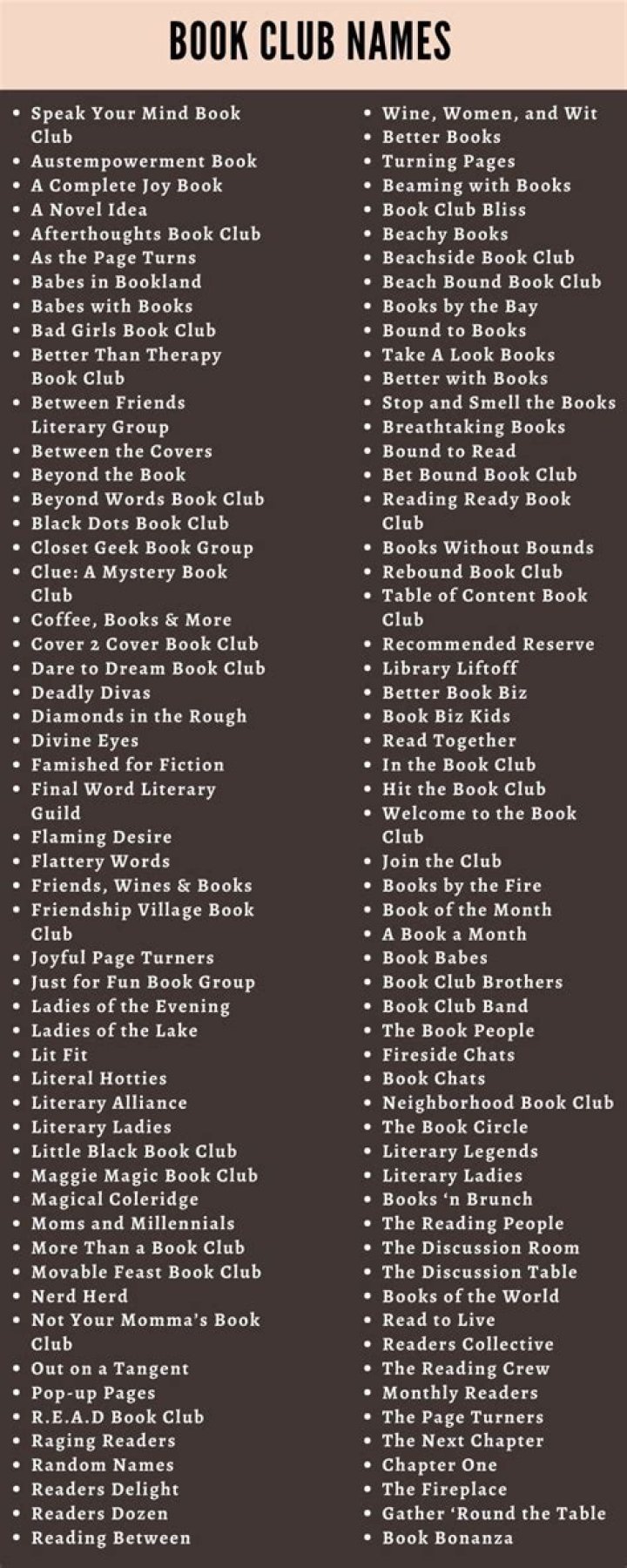 200+ Awesome Book Club Names Cool Name Finds