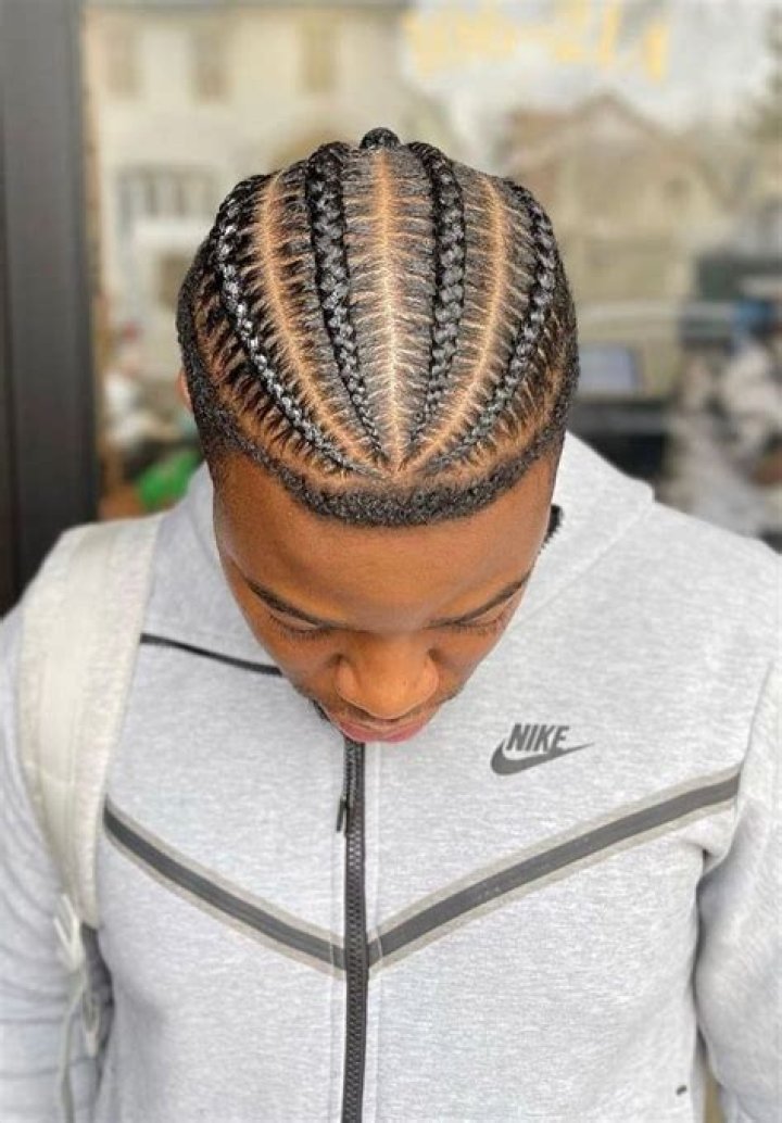 4 Straight Back Braids Male