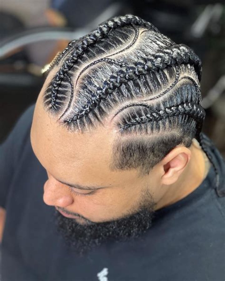 6 Cornrow Braids Male