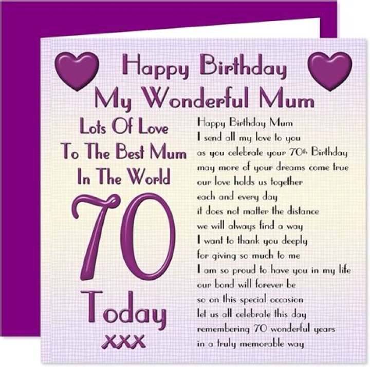 70th Birthday Messages For Mom