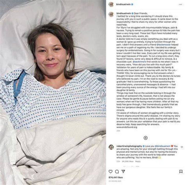 Bindi Irwin Recovering Well Following Surgery At Seckin Endometriosis