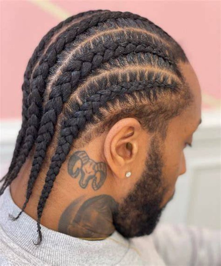 Braids To The Back For Men
