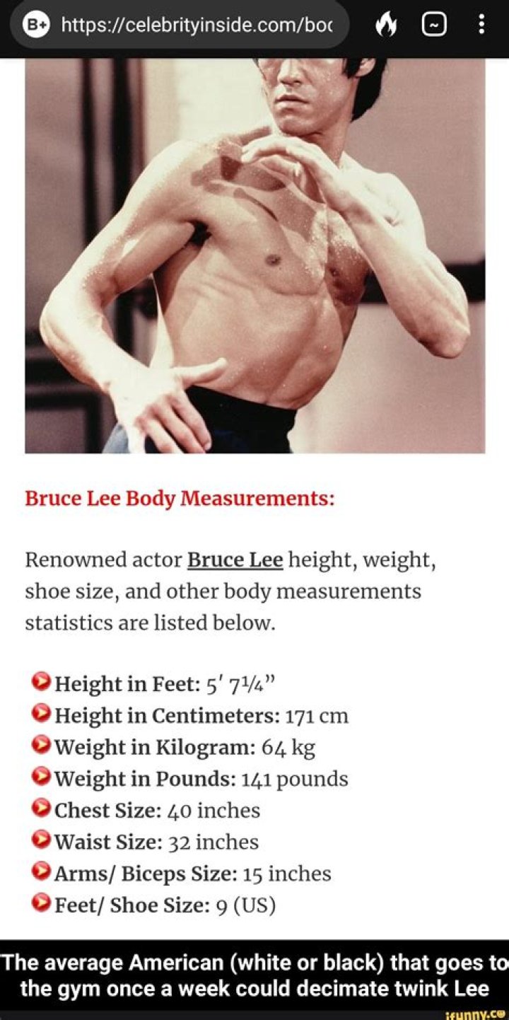 Bruce Lee's Height And Weight: A Comprehensive Guide