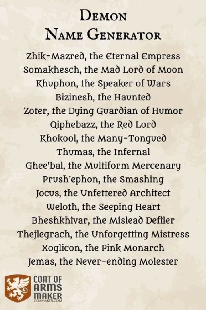 Captivating Demon Female Names: A Comprehensive Guide