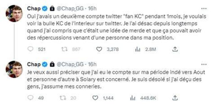 Chap on Twitter "Update de l'arbre généalogique du stream LoL FR