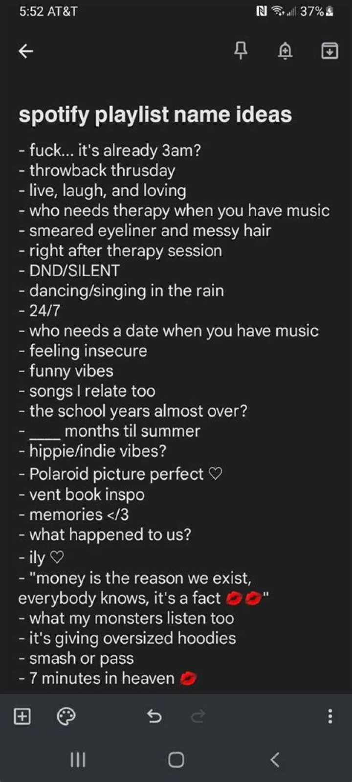 Couples Playlist Names