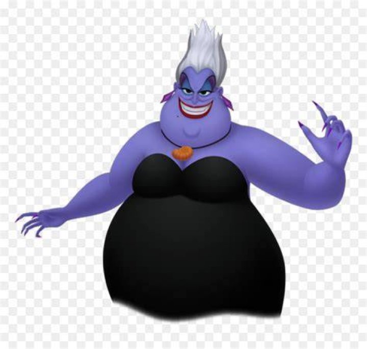 Fat Purple Cartoon Character