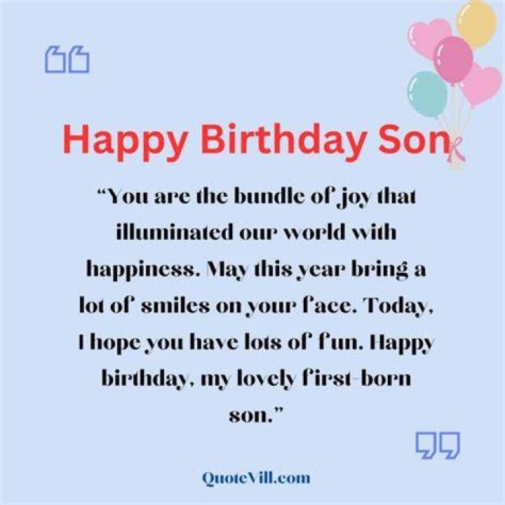 First Birthday Wishes To Son