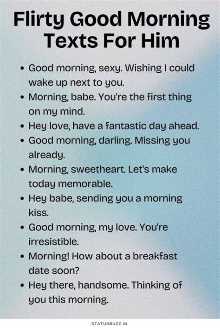Flirty Funny Good Morning Texts For Him