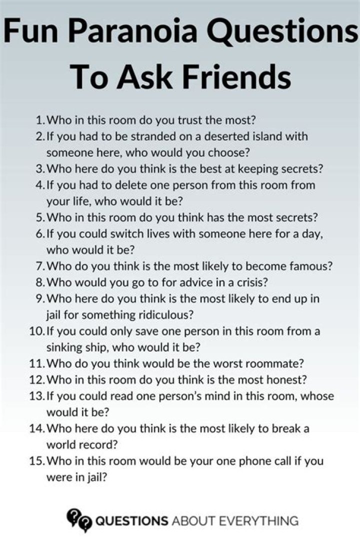Good Questions To Ask For Paranoia