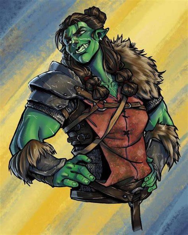 halforc character art recent commission Character art, How to draw