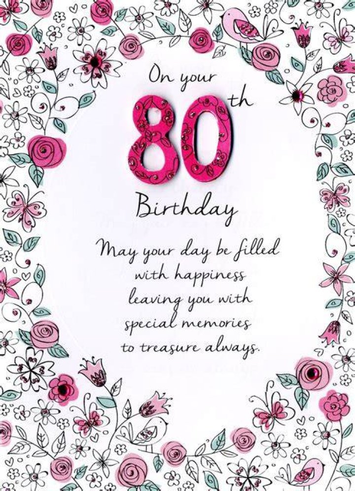 Happy 80th birthday wishes for Family and Friend with Image WishesHippo