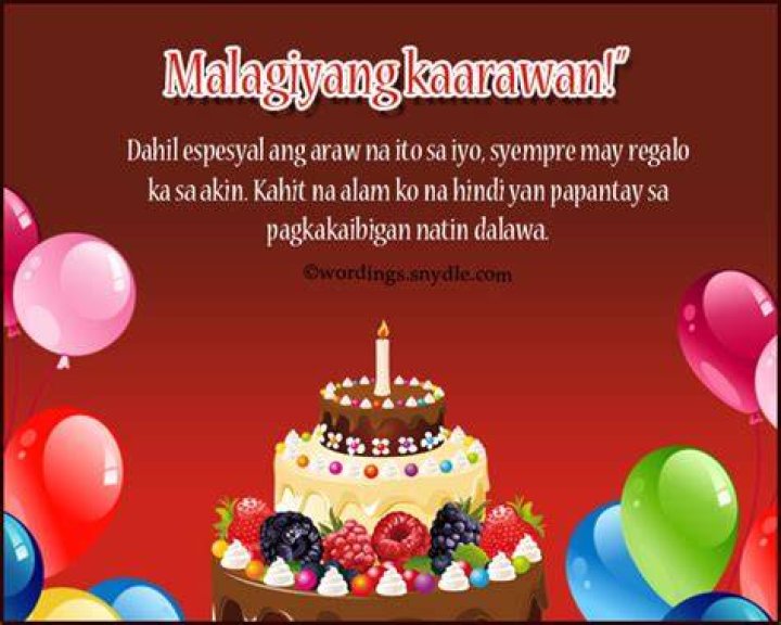 Happy Birthday Message In Tagalog