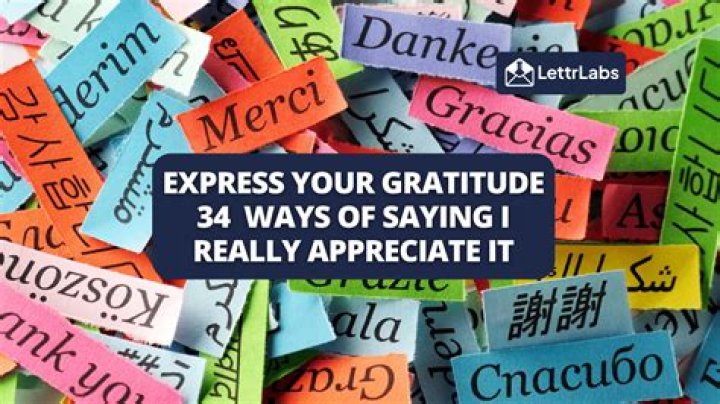 I Really Appreciate It: Expressing Your Gratitude