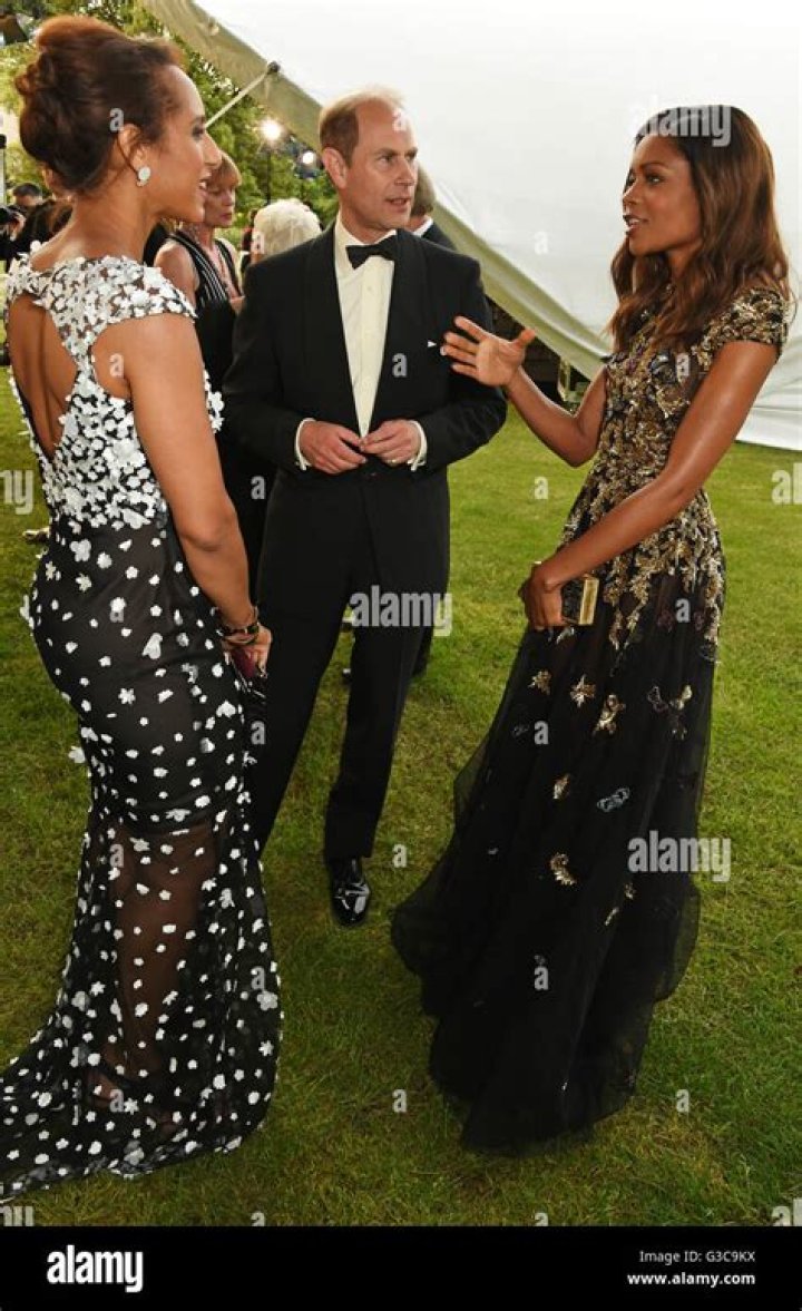 (L to R) Afua Hirsch, the Earl of Wessex, and Naomie Harris attend the