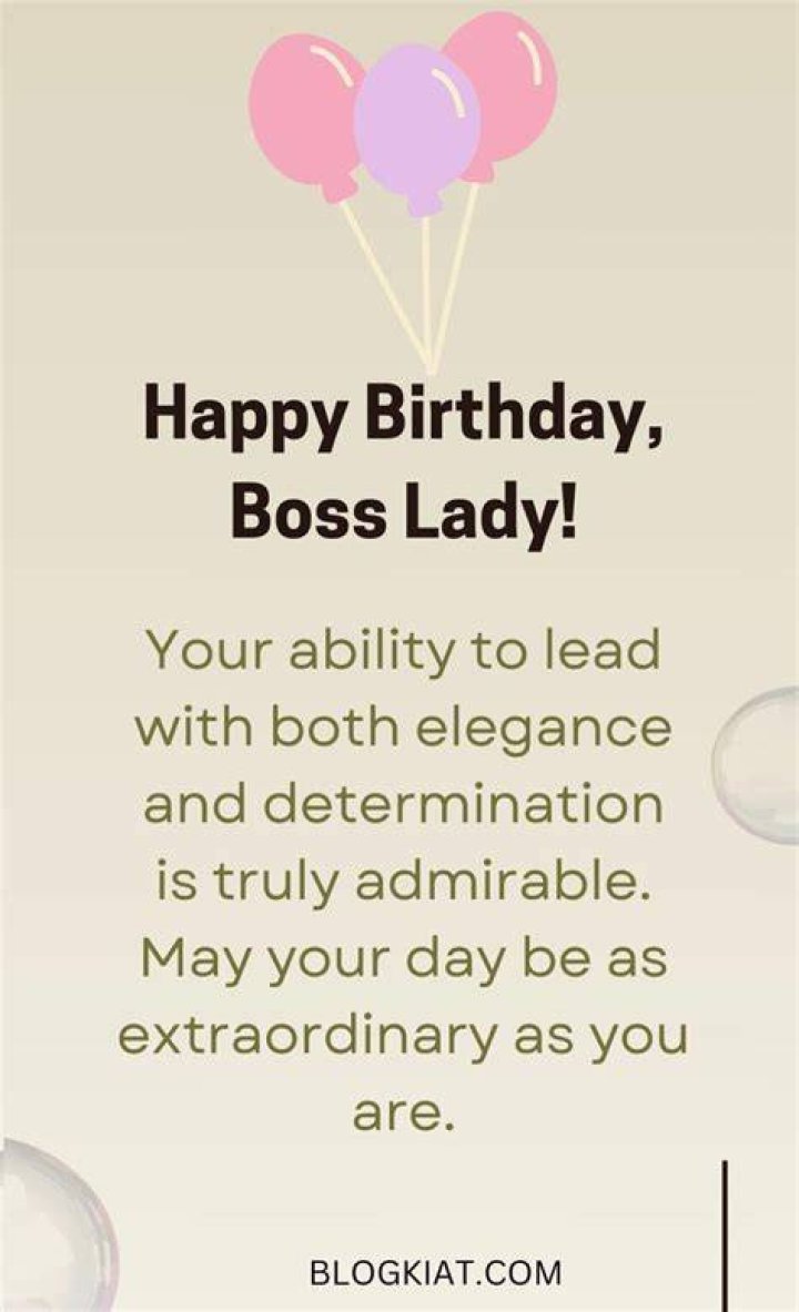 Lady Boss Birthday Wishes