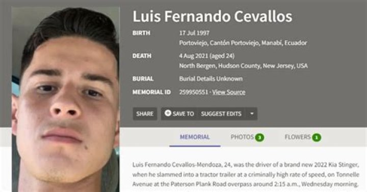 Luis Fernando Car Accident Linked To Death Cause Obituary