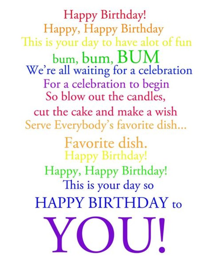 Lyrics Funny Happy Birthday Song