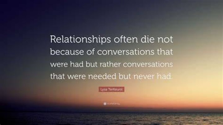Lysa TerKeurst Quote “Relationships often die not because of