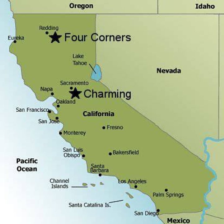 Map Of Charming California Klipy Charming California Map