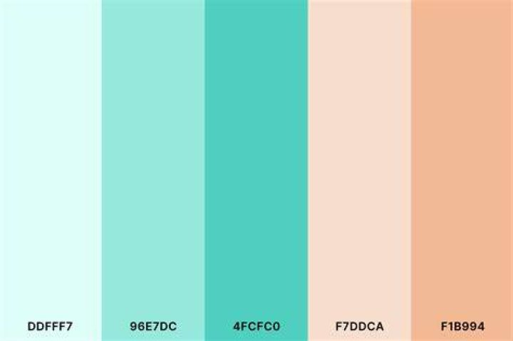 Mint Green And Peach Color