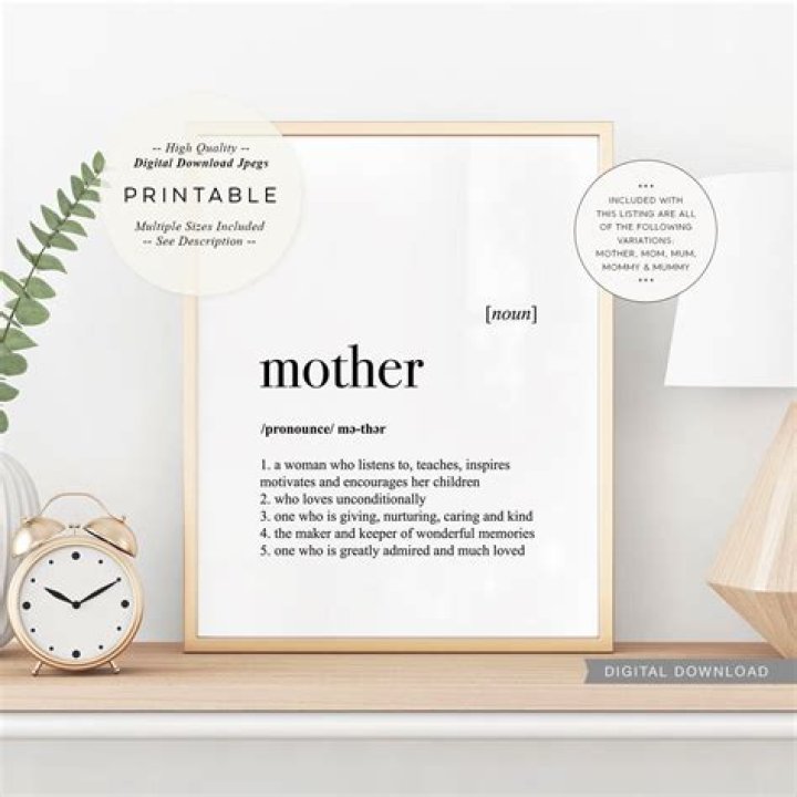Mother Definition Poster PDF Posters