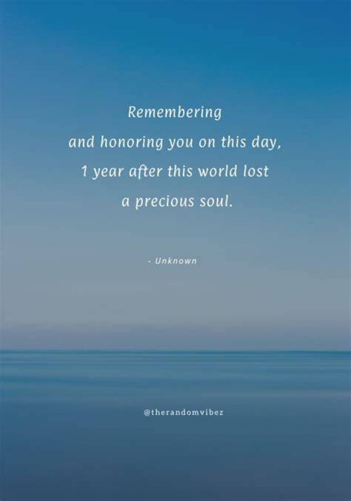 One Year Memorial Quotes