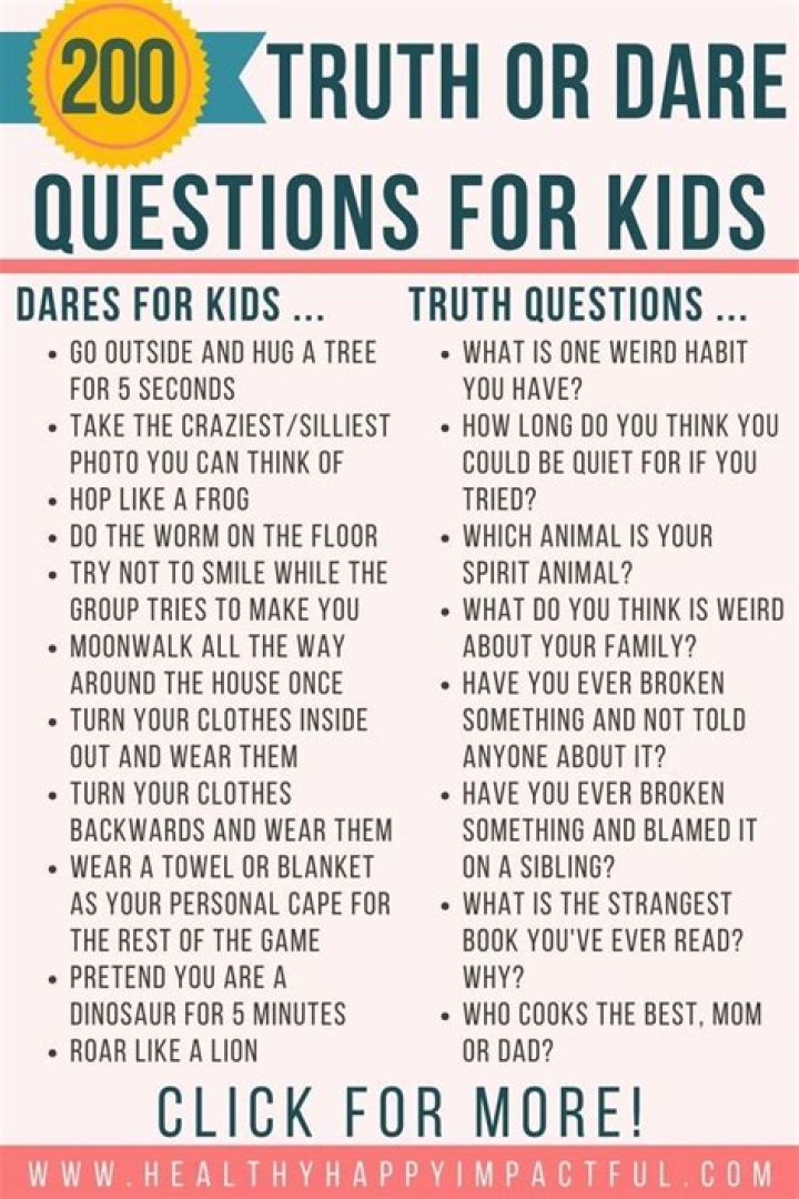 questions truth dare kids for ortruth or dare questions for kids