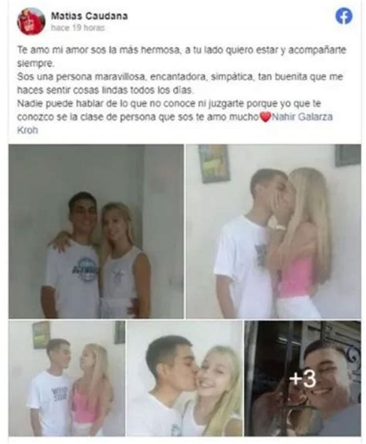 Quién es Matias Caudana, el nuevo novio de Nahir Galarza Perfil