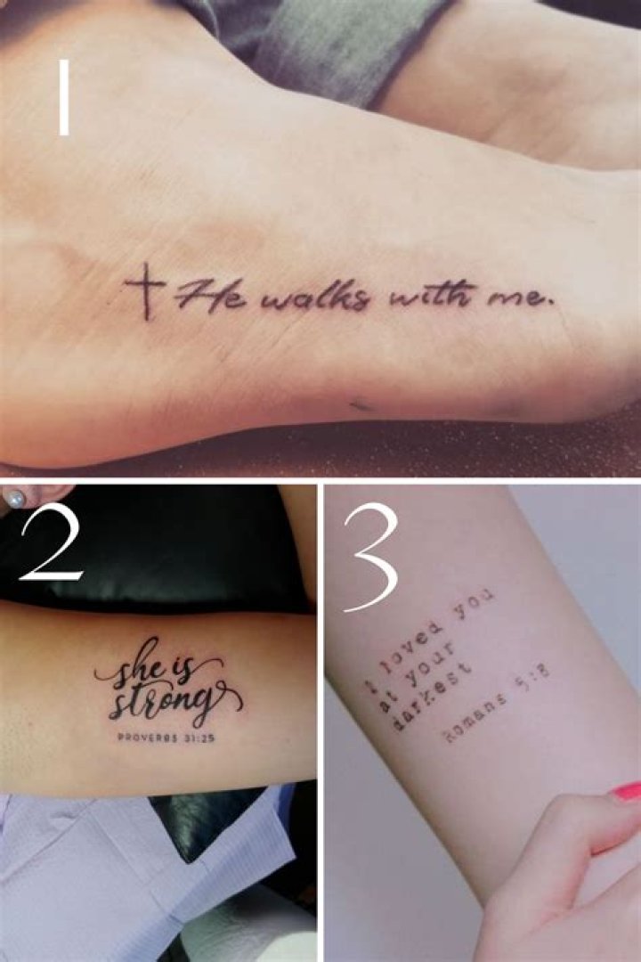 Short Bible Verse Tattoos For Females