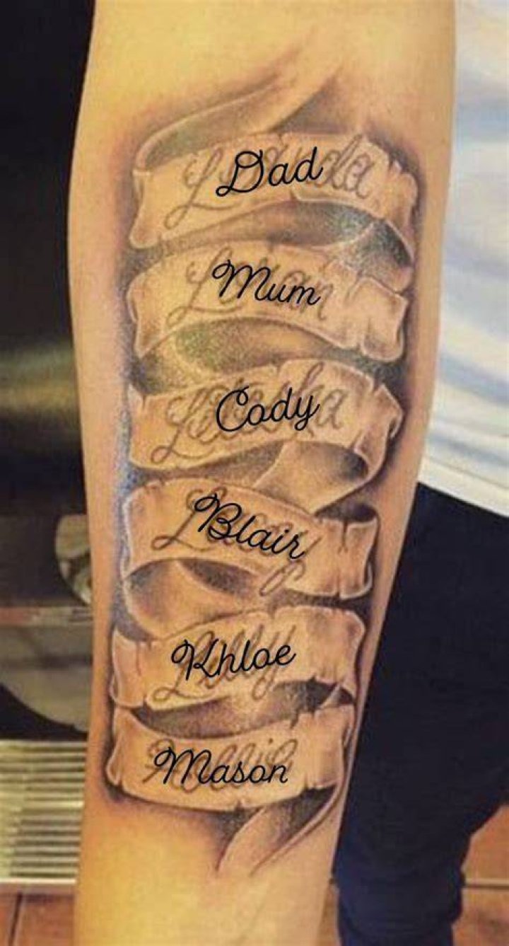 Tattoo Ideas With Family Names