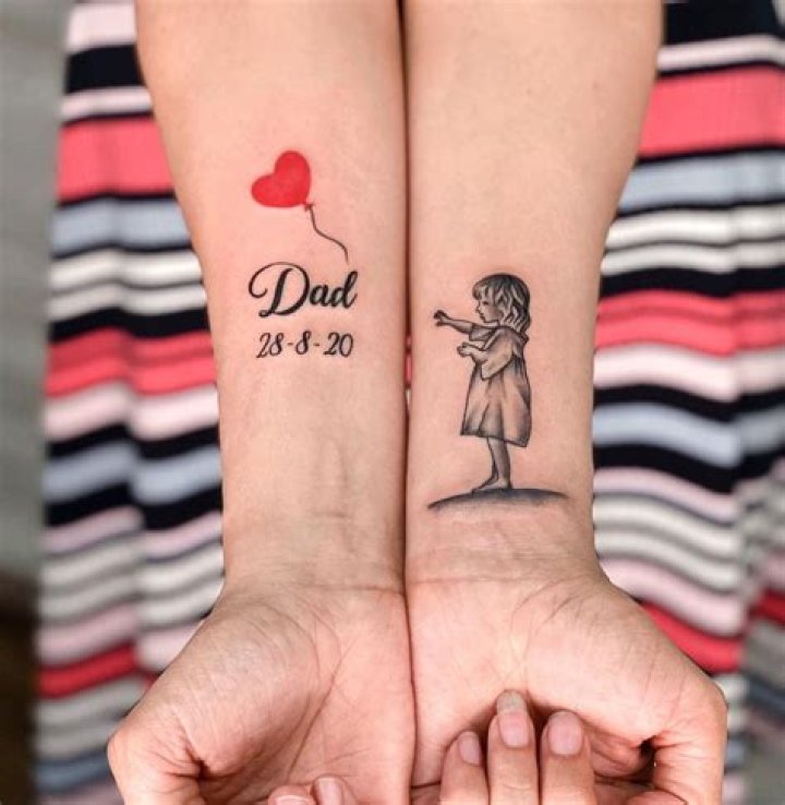 Tattoo Of Daughter's Name For Dad