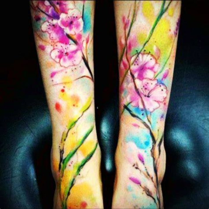 Tattoo uploaded by Orla &bull; Colourful happy elephant & watercolour