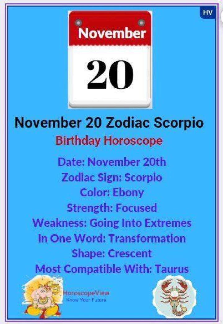 Unveiling The Mysteries Of The November 20 Zodiac Sign